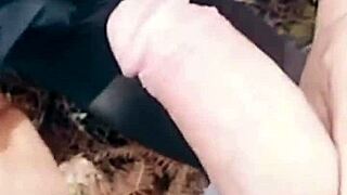 sex outdoors with stranger watching me for days, bent over in doggystyle