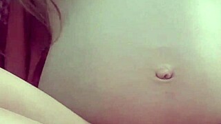 Pregnant Babe Masturbates Solo.