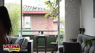 Mia, the fresh 18+ Latina, hints at her tight pussy in a seductive casting debut