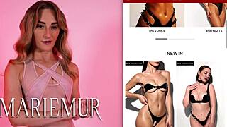 mariemur and hannahjames710 trying on lingerie together
