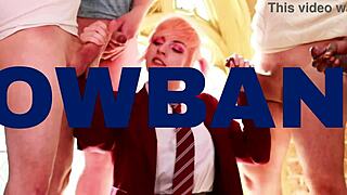 British teen 18+ sloppy blowjob & tit wank