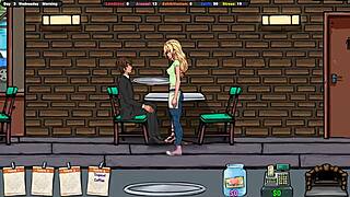 the landlord secretly cums on jennys ass under the table in hentai game