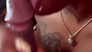 Slutty redhead sucks big black cock deeply