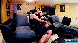 Redhead Violet Spice returns for another hard sex round