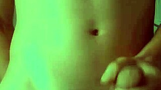 I twist my big pierced cock slowly, showing every detail of the piercing and shaft in close-up