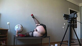 how i record my behind-the-scenes videos of a mature teacher demonstrating anatomy lesson with pawg