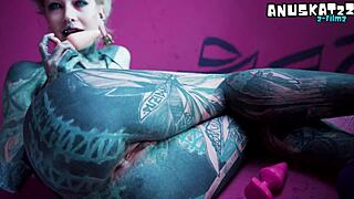 Young Tattoo Girl Stretches Her Asshole With Solo Anal Play And Fisting - Goth Slut!