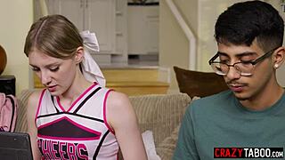 Shy guy fucks petite cheerleader?