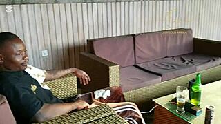 Ebony goddess says, 'Meet me in the bar for fun'