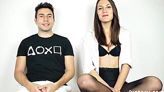 undress me slowly, she whispers as he fingers her pussy in submission scene