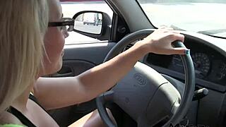 Rough wet blonde amateur enjoys sloppy oral and cum on big tits