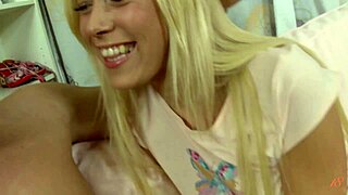 Doggystyle Fuck with Beautiful Blonde Skinny Shaved Pussy Wet Ass