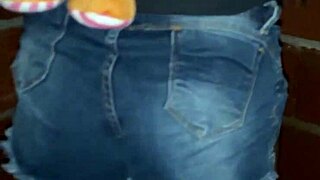 Public outdoor work with Brazilian Latina offering her little ass to black amateur