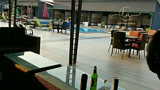 Ebony goddess says, 'Meet me in the bar for fun'