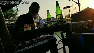 Ebony goddess says, 'Meet me in the bar for fun'