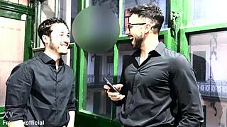 The real estate agent takes 3 cocks at work double penetration and a destroyed ass