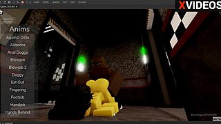 roblox porn featuring chika from fnaf 1 having sex in studio