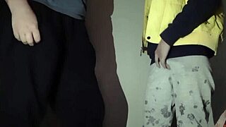 amateur tattooed woman watches masturbation before sex