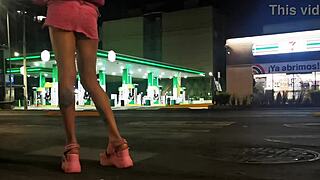 Personal view of a transsexual in crossdressing displaying underwear