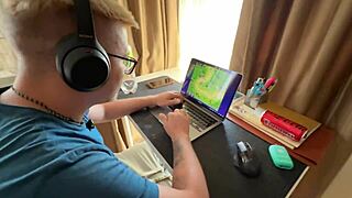 i took advantage of the helpless pretty redhead stuck under the bed