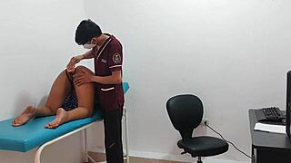 Horny Student In The Office