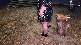 Fucked Obedient Fat Girl On The Swings In The Village In The Mouth And Tight Huge Ass And Cum On Big Tits!
