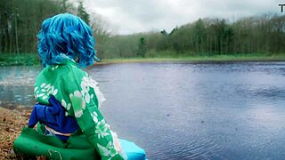 I'm in this cosplay as wakasagi hime, and it's spawning av project pilot.