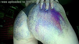 Big Butt Oil Massage With Glitters
