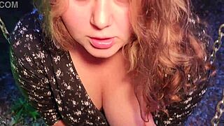 Fucked Obedient Fat Girl On The Swings In The Village In The Mouth And Tight Huge Ass And Cum On Big Tits!