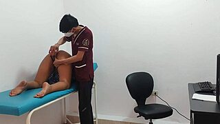 Horny Student In The Office