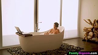 wicked cougar ripped romantically by friend's husband in jacuzzi