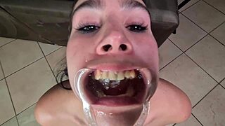 Human Toilet Drinks Piss Gargling