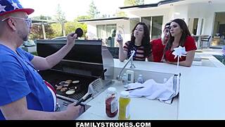 Boss Teaches Cronys Daughter Lesally Stepfamily Fourth Of July