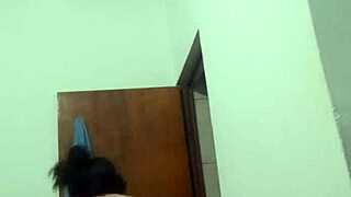 In this POV, the clean-shaved brunette slut prepares for intense fucking, grinding her pussy to the music's beat