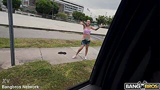 Wild Girl Twerks For A Ride