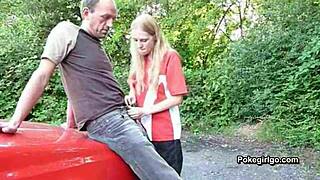 Intense Amateur Couple Squirting Wet In Car!