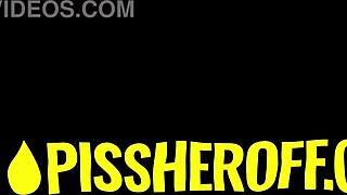 Is this big tits latina milf swallowing piss in the shower during sloppy blowjob?