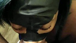 Amazing Masked Lalola Klitz Sucking Big Dick!