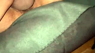 Sexy wife fucks machine and cock!