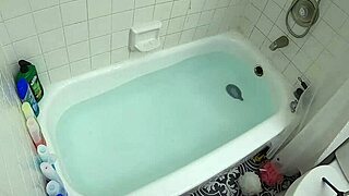candy cruise, that skinny asian babe, was choking on a big cock in the pool bathtub