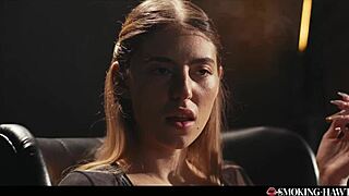 Point Of View Blonde Babe Smoking Cigarette Gets Turned On And Performs Smokey Blowjob And Handjob