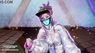 Hot Akali Performs Kpop Dance In Hentai Style
