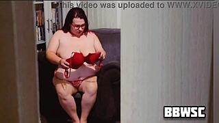 have you seen this bbw voyeur compilation of a real wife spied on?