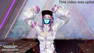 Hot Akali Performs Kpop Dance In Hentai Style