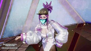 Hot Akali Performs Kpop Dance In Hentai Style