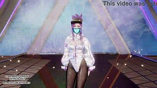 Hot Akali Performs Kpop Dance In Hentai Style