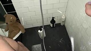 Arab Escort Girl Teases Tight Pussy in Shower, Squirting Wildly