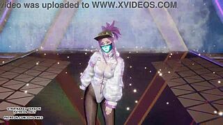 Hot Akali Performs Kpop Dance In Hentai Style