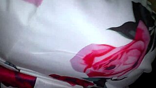 The stepmom relaxes on the bed but gets disturbed by the stepson