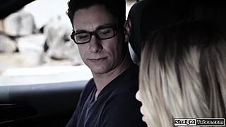 Old instructor spanks and fucks petite teen outdoors on monster cock.